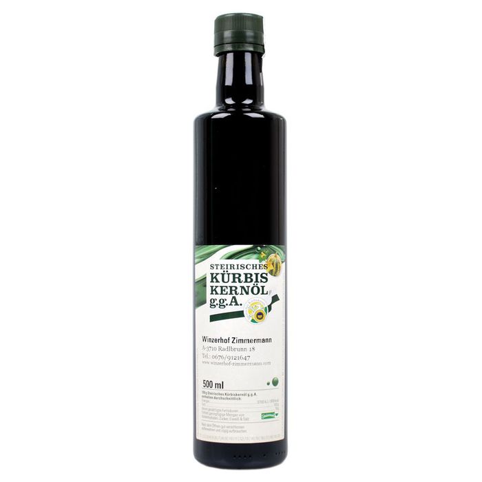 Kürbiskernöl aus eigener Produktion